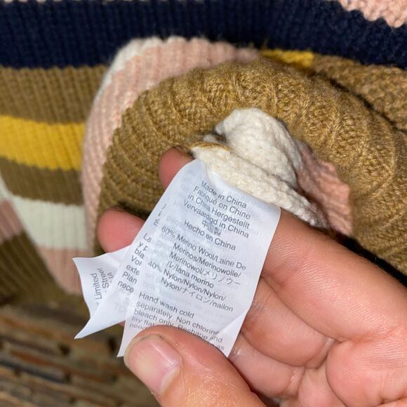 Madewell Striped Tilden Pullover Sweater Women's Size XS - Picture 6 of 7